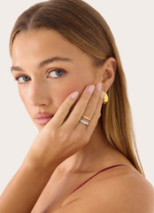 Sweet Contrast Ring - Gold/Silver Metal