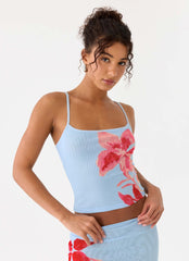 Tamia Cami Top - Blue Petal