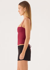 Tayana Corset Top - Merlot