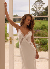 Winona Night Slip Dress - White