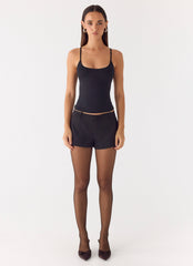 Winter Nights Stripe Stockings - Black