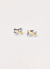 Yin & Yang Earrings - Silver /Gold