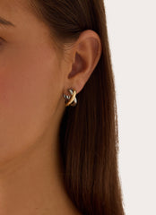 Yin & Yang Earrings - Silver /Gold