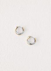 Yin & Yang Earrings - Silver /Gold