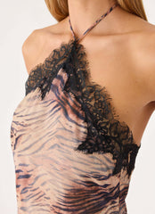 Zamarita Halter Maxi Dress - Golden Tiger