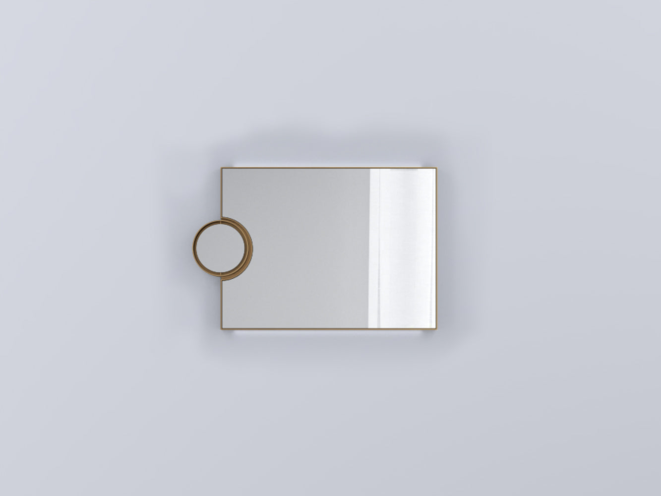 Cielo Arcadia Polifemo Specchio 90x60 Reversibile Con Luce in mdf e spazzolato accesa in ambiente, design e diffusione...