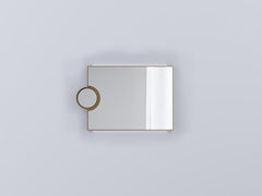Cielo Arcadia Polifemo Specchio 90x60 Reversibile Con Luce in mdf e spazzolato accesa in ambiente, design e diffusione...
