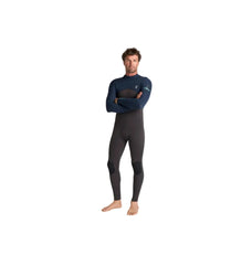 Man wearing O'Neill wetsuit, navy and black, for watersports in Whitstable, Kent