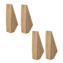 IKEA SKUGGIS bamboo wall hook 6.4x11 cm pack of 4 mounted on white wall concealed fittings #00350164