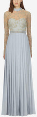 Floral Embroidered Mesh Maxi Dress