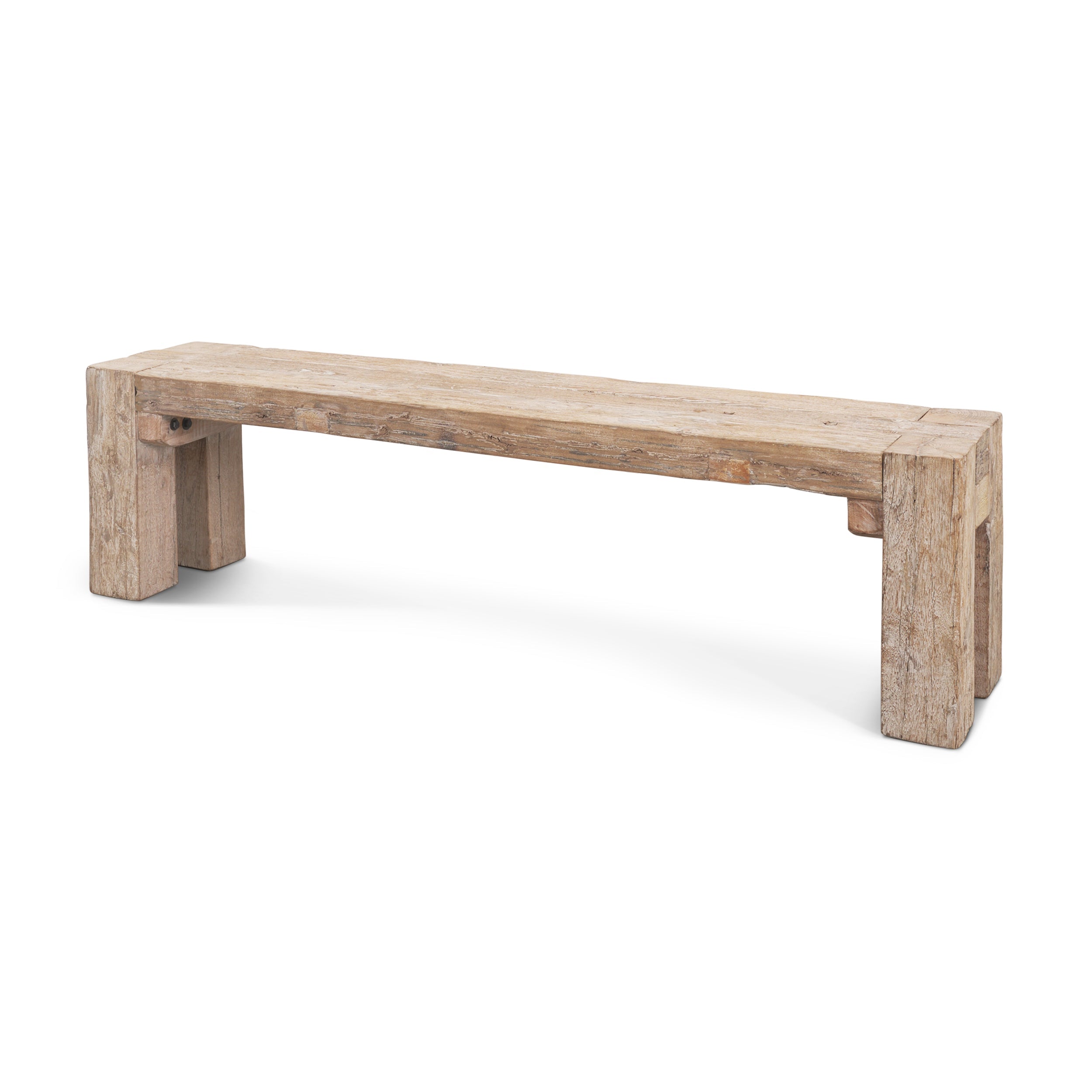 McArthur Whitewash Reclaimed Wood Bench from Mercana - Luna Furniture