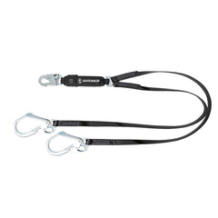 Safewaze PRO-Shield Dual Leg Shock Absorbing Lanyard w/ Rebar Hooks - 6 ft.