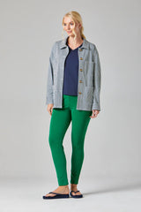 Alice Collins Millie Striped Jacket Wild Oat and Rich Navy
