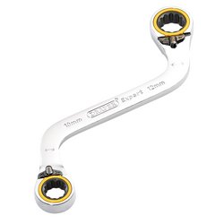 Draper Expert Hi-Torq® Double Ring Ratchet S-Shape Spanner, 10 X 12Mm