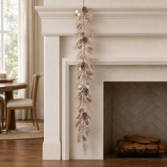 6 FT Gold Eucalyptus Leaf Garland