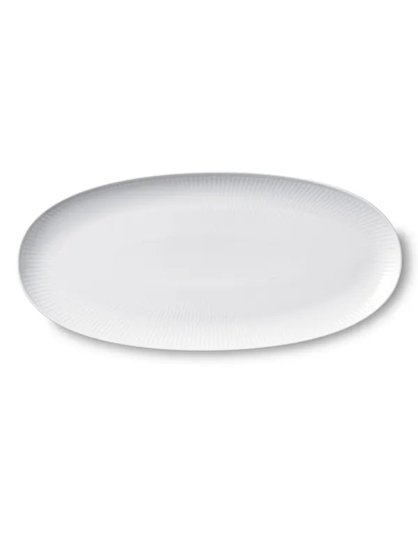 Royal Copenhagen Hvid Riflet, fad 37 cm