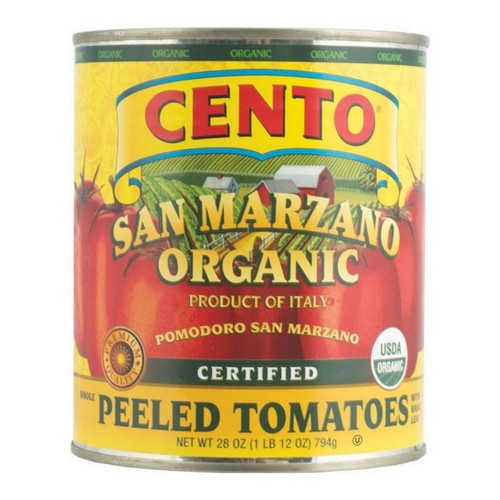 Cento, San Marzano Organic Whole Peeled Tomatoes, 28 Oz(Case Of 6) Cento