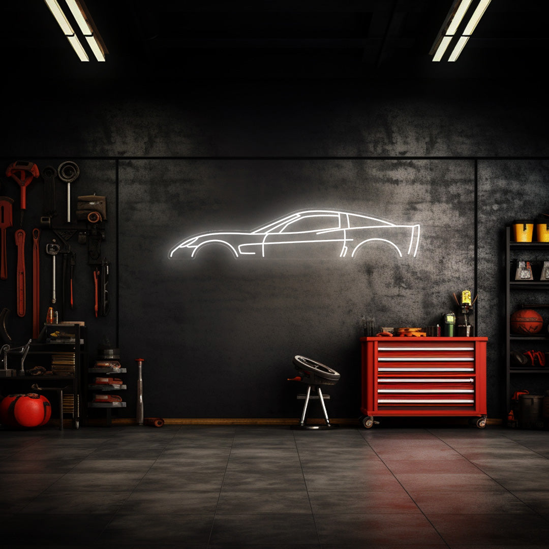 Corvette C6 ZR1 Neon-Silhouette