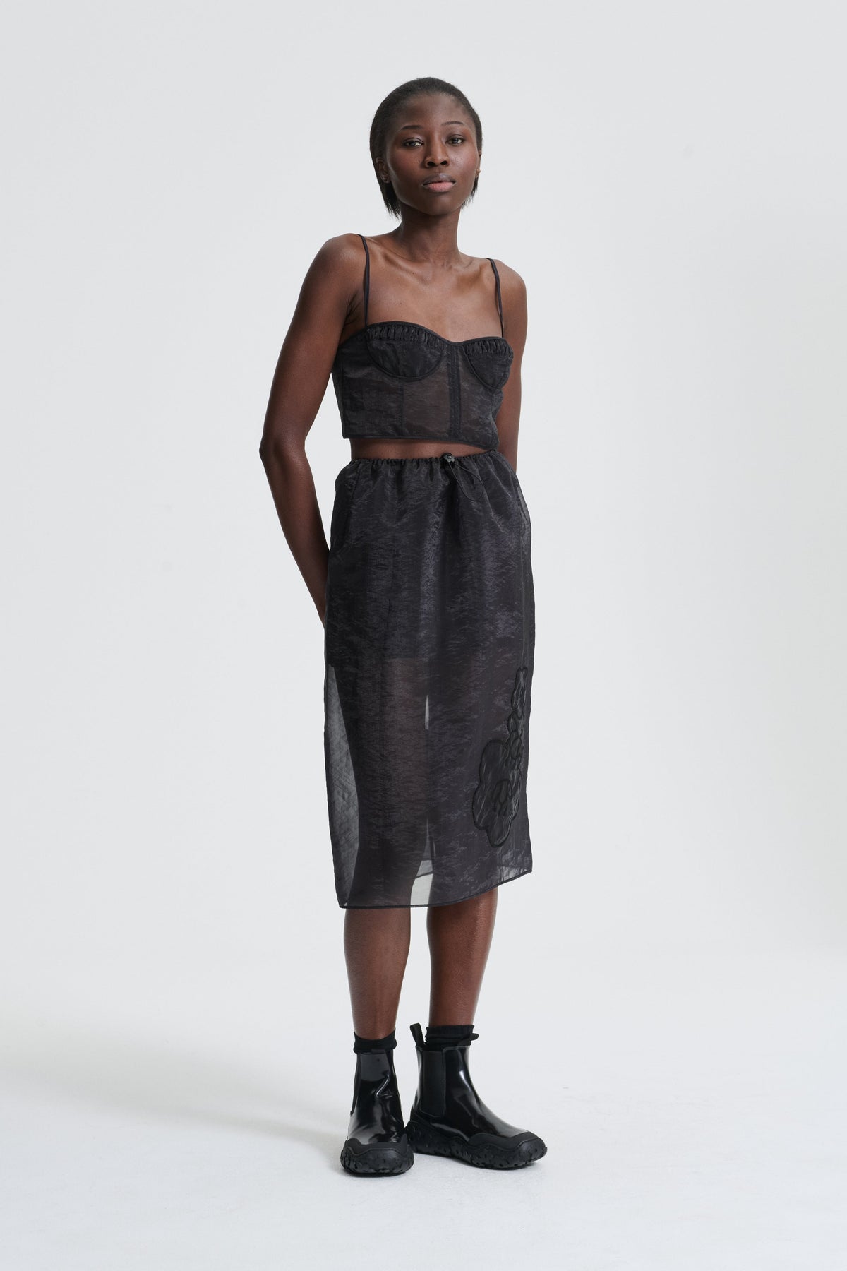 BAMBI | SKIRT LIQUID MYRTIA BLACK