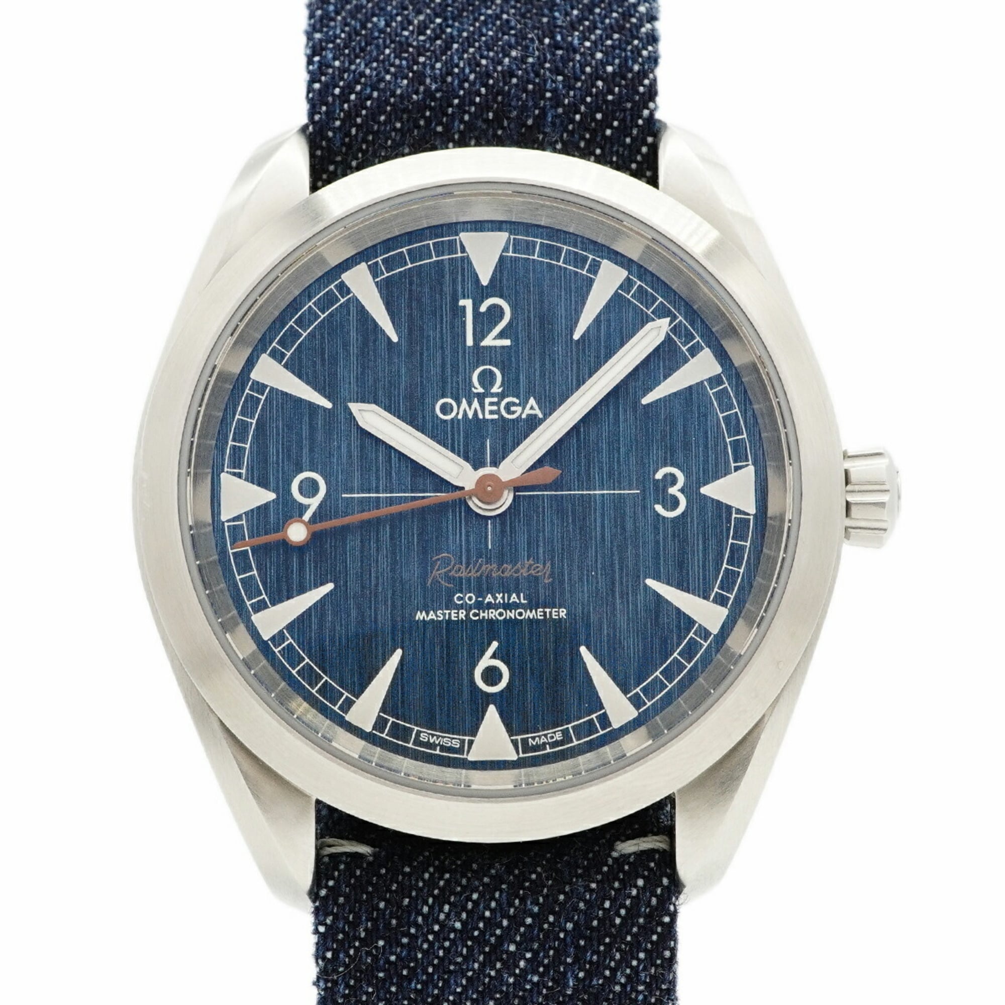 Pre-Owned Omega Seamaster Railmaster 220.12.40.20.03.001 Blue Dial Men's Watch