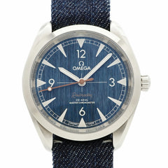 Pre-Owned Omega Seamaster Railmaster 220.12.40.20.03.001 Blue Dial Men's Watch
