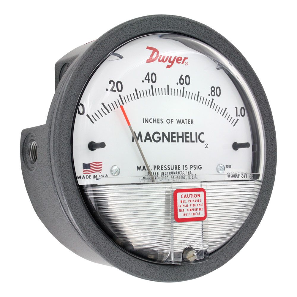Dwyer 2060 Magnehelic® Differential Pressure Gauge - 0-60 Inches Of Water