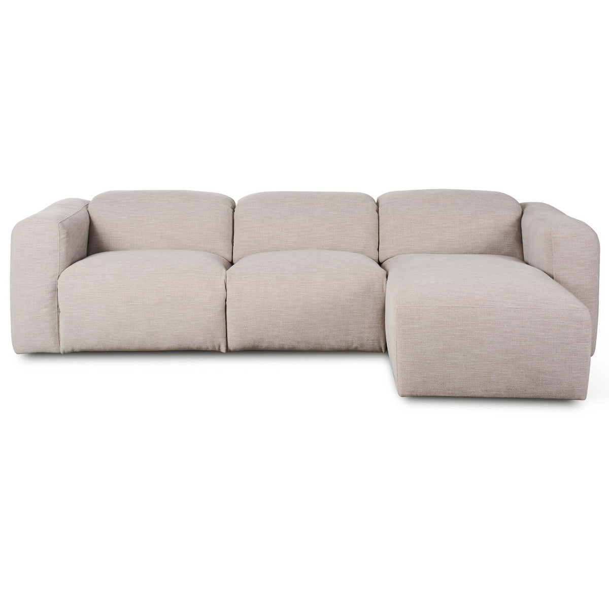 Radley 3 Piece Power Recliner Sectional w/Right Chaise, Laken Stone-Furniture - Sofas-High Fashion Home