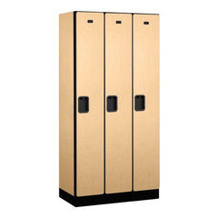 Salsbury Industries Single Tier Designer Wood Locker, Black, 6' 3" x 15"