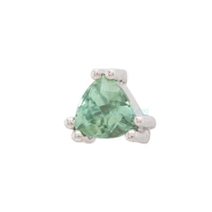 "Tanti" Threaded End in Gold with Seafoam Tourmaline