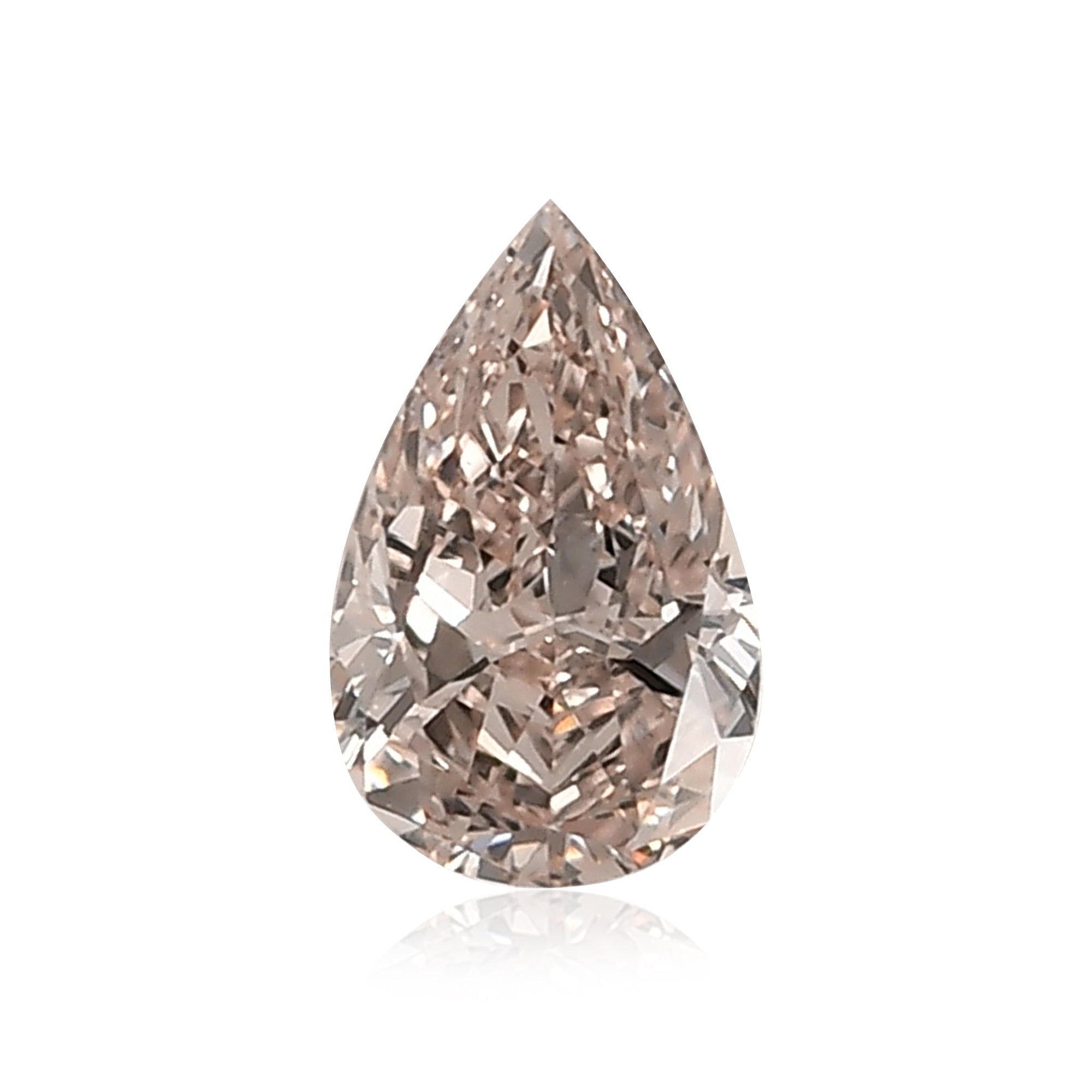 0.27 Carat Light Pink Brown Pear Diamond SI1 GIA
