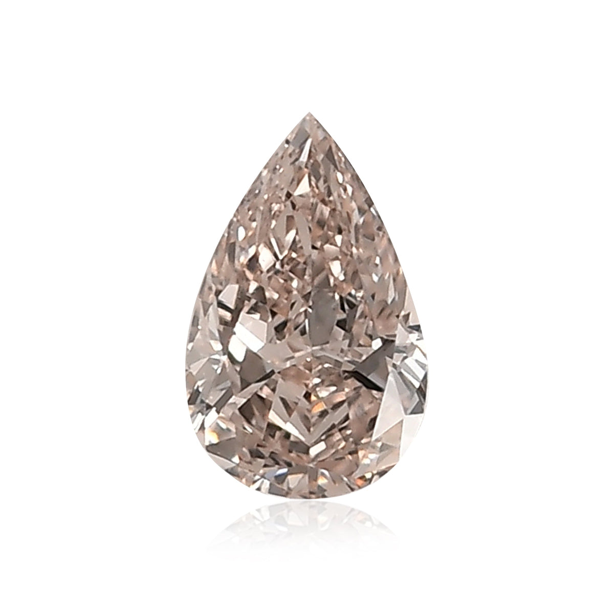 0.27 Carat Light Pink Brown Pear Diamond SI1 GIA