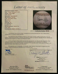 Aaron Judge Signed Official MLB Baseball Autographed New York Yankees JSA LOA