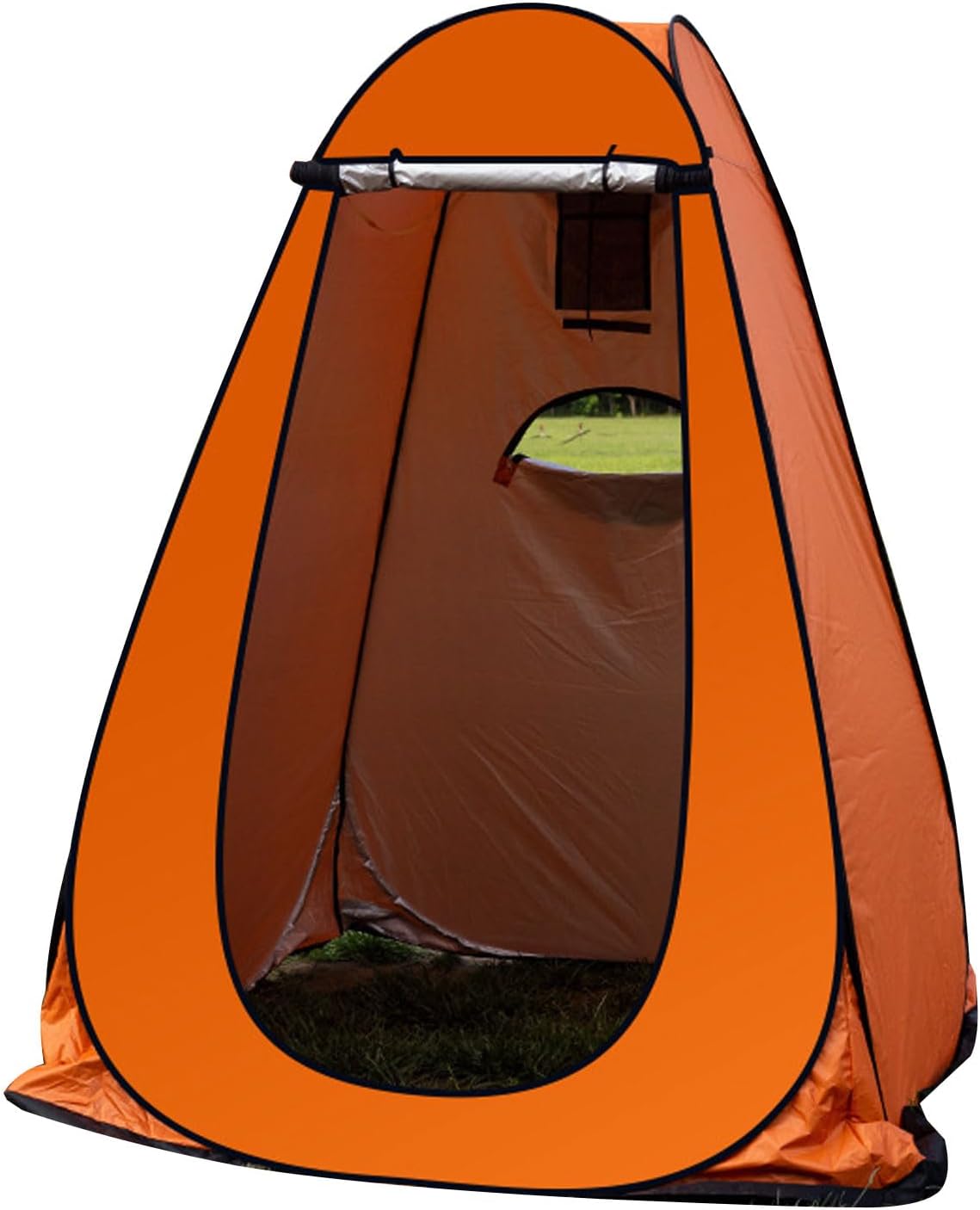 Portable Pop-up Shower Private Tent Bathroom Spacious Changing Room Camping Bike Beach Pontoon Boat Changing Room Privacy Tent Pop Up Shower Tent Portable Dressing Room (Orange)