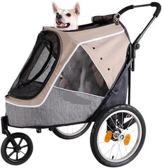 Pet Strolle Large Dog Pet Stroller Golden Retriever Foldable Bicycle Multifunctional Dog Stroller Lightweight Trolley Dog Strolle(N)