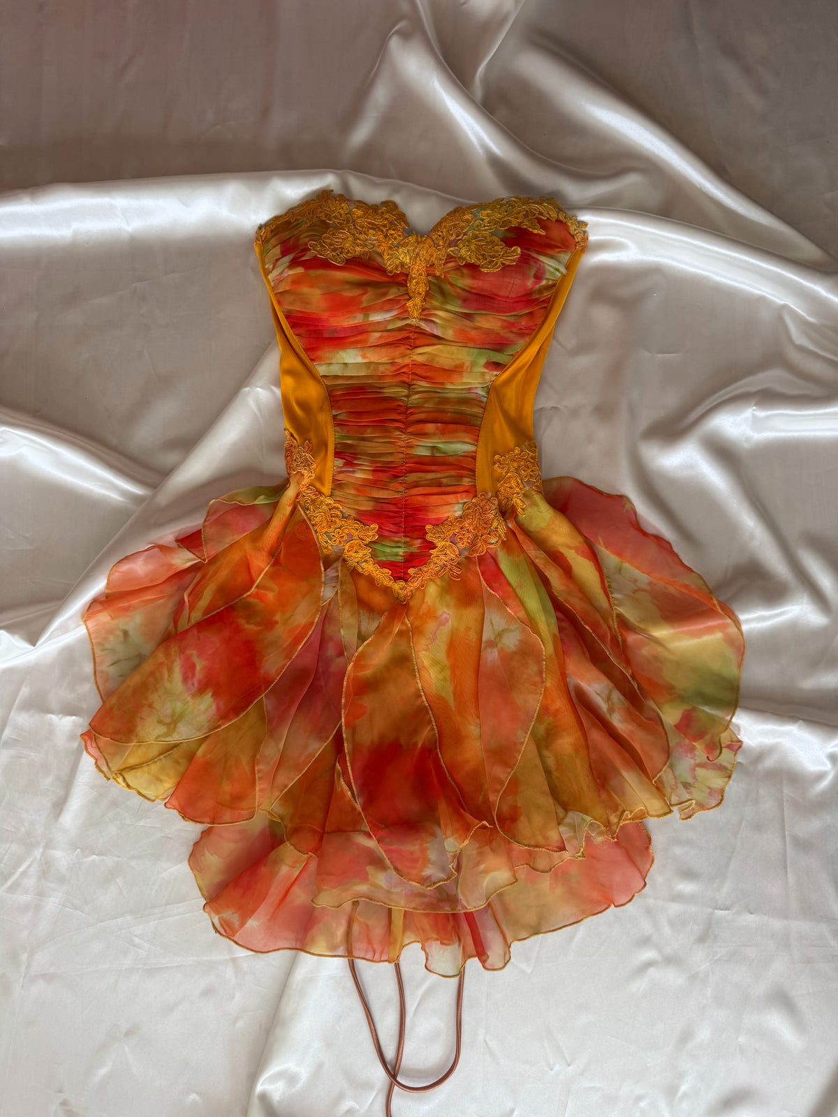 Catwalk Collection London Orange Corset Mini Dress