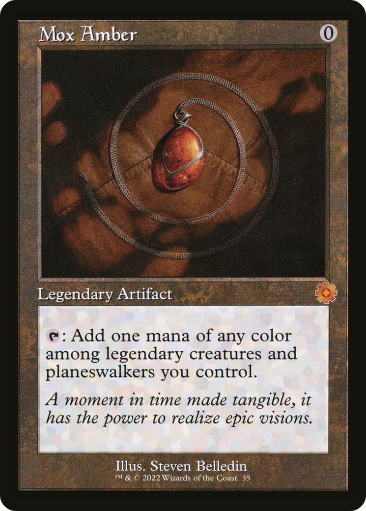 Mox Amber (BRR-035) - The Brothers' War Retro Artifacts - Premium MTG Single from Wizards of the Coast - Just $14.15! Shop now at Game Crave Tournament Store