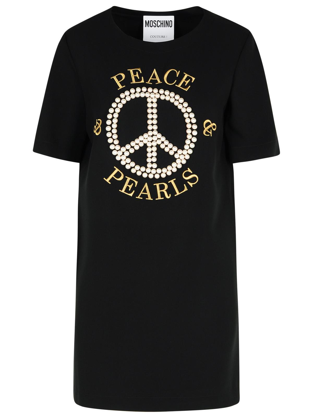 Moschino Dress In Black Acetate Blend