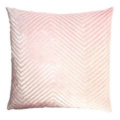 Chevron Velvet Pillow - Blush