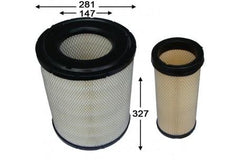 A0436SET AIR FILTER OUTER P532501 C29840 RS3504 46479 AF25125 AF25125M 6I2501 A-5549 FA-5549  FILTERS BUY ON-LINE CATERPILLAR EXCAVATOR 215 - S/N 9YB1-ON - CATERPILLAR 3402 ENGINE