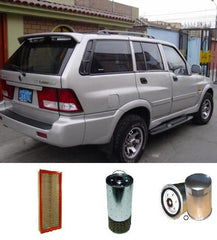 KIT8511  FILTER KIT SsangYong MUSSO DIESEL 2004-9/2007 2.9L OM662 5 CYL CYLINDER DIESEL  SSANGYONG  SERVICE KIT OIL FUEL AIR FILTER