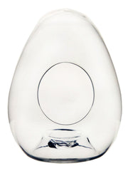 Glass egg with opening D28 H37cm Clear
