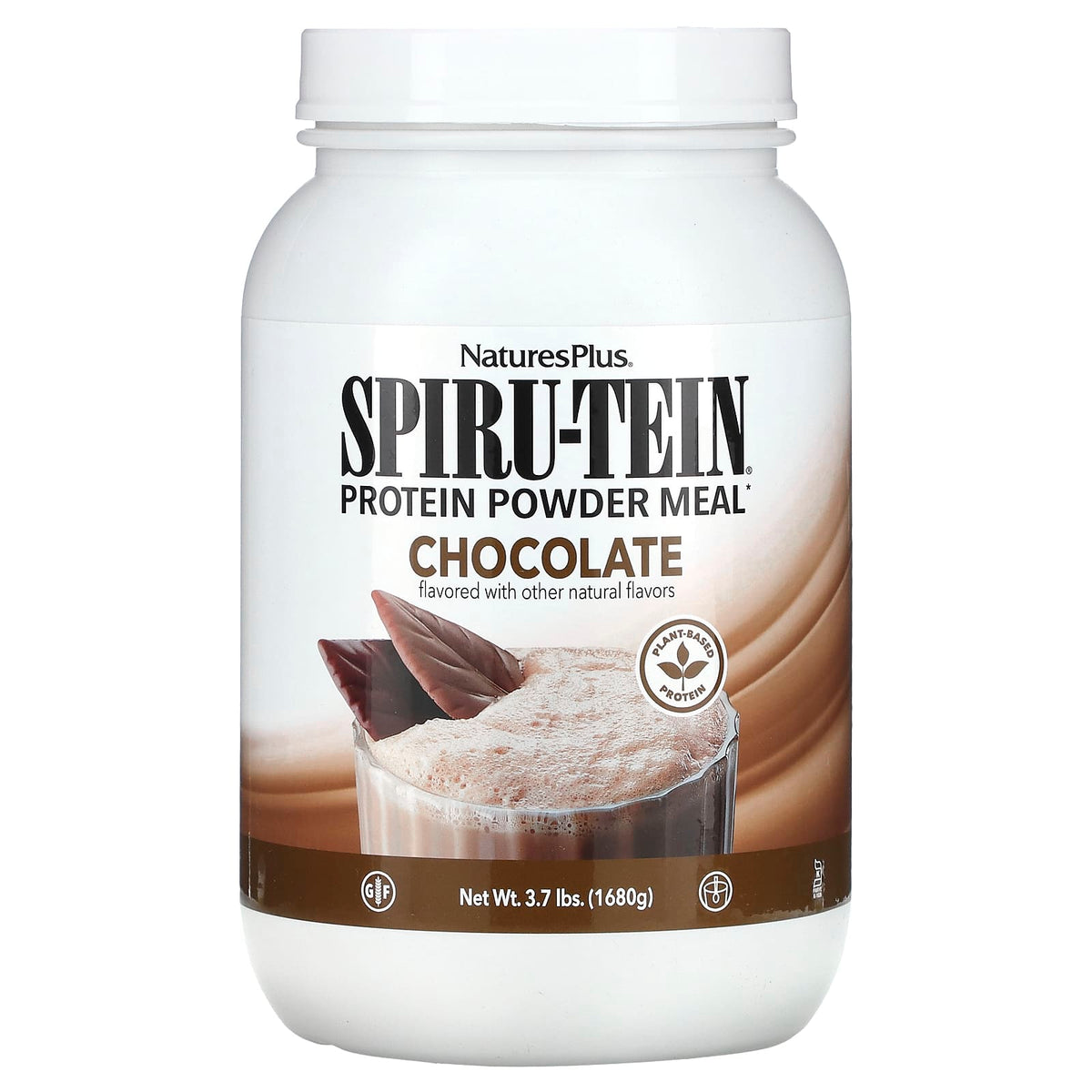 NaturesPlus, Spiru-Tein, Protein Powder Meal, Chocolate, 3.7 lbs (1,680 g) - Image 1