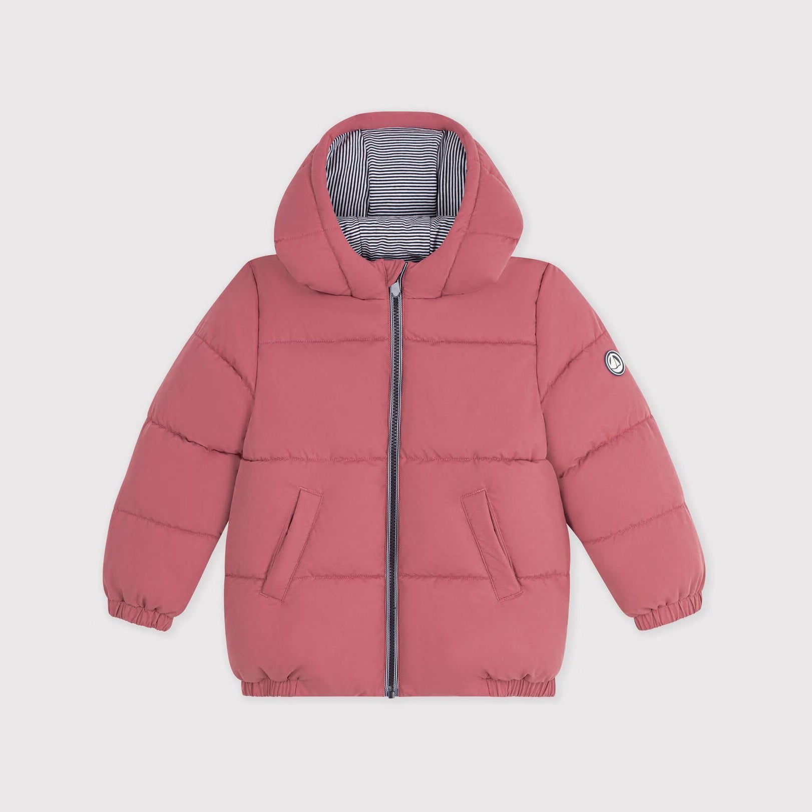 Petit Bateau-Girls plain puffer jacket