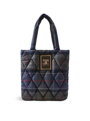 Tartan Arlene Quilted Tote Bag Green