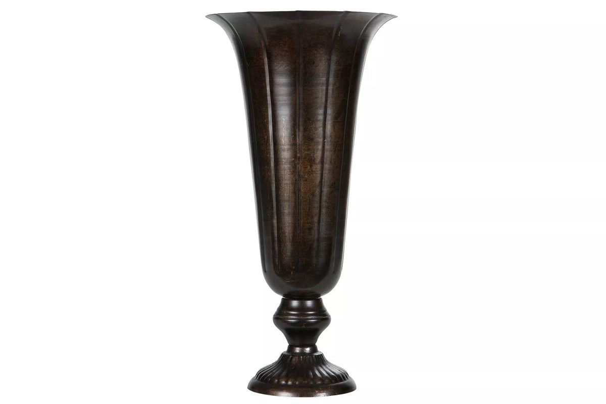 Dekorativ Vas Pokal Hög 42 cm - antikbrun HH