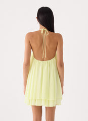 Alicelle Halter Mini Dress - Yellow