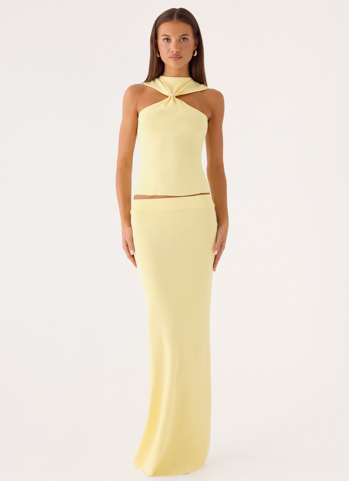 Amarah Knit Maxi Skirt - Yellow