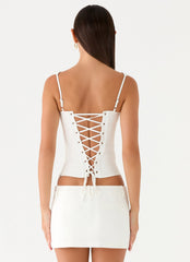 Amarente Mini Skort - White