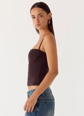 Ame Underwire Top - Chocolate