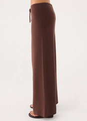 Aviara Knit Low Rise Pant - Chocolate